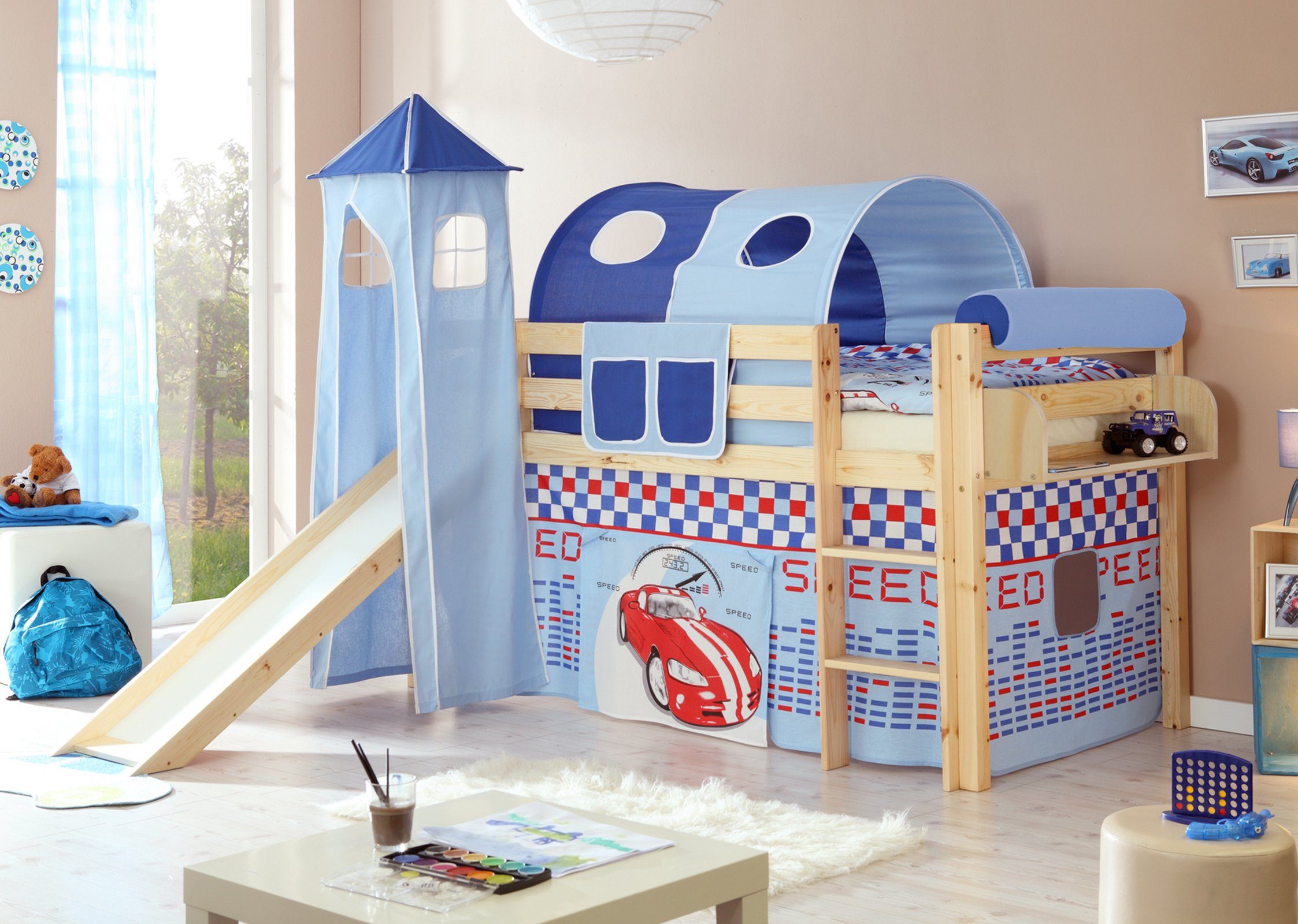 Ticaa Hochbett Rutschbett mit Turm "Kasper" günstig online kaufen