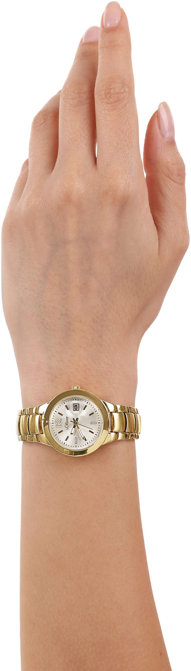 s.Oliver Quarzuhr 2038590, Armbanduhr, Damenuhr, Datum, analog