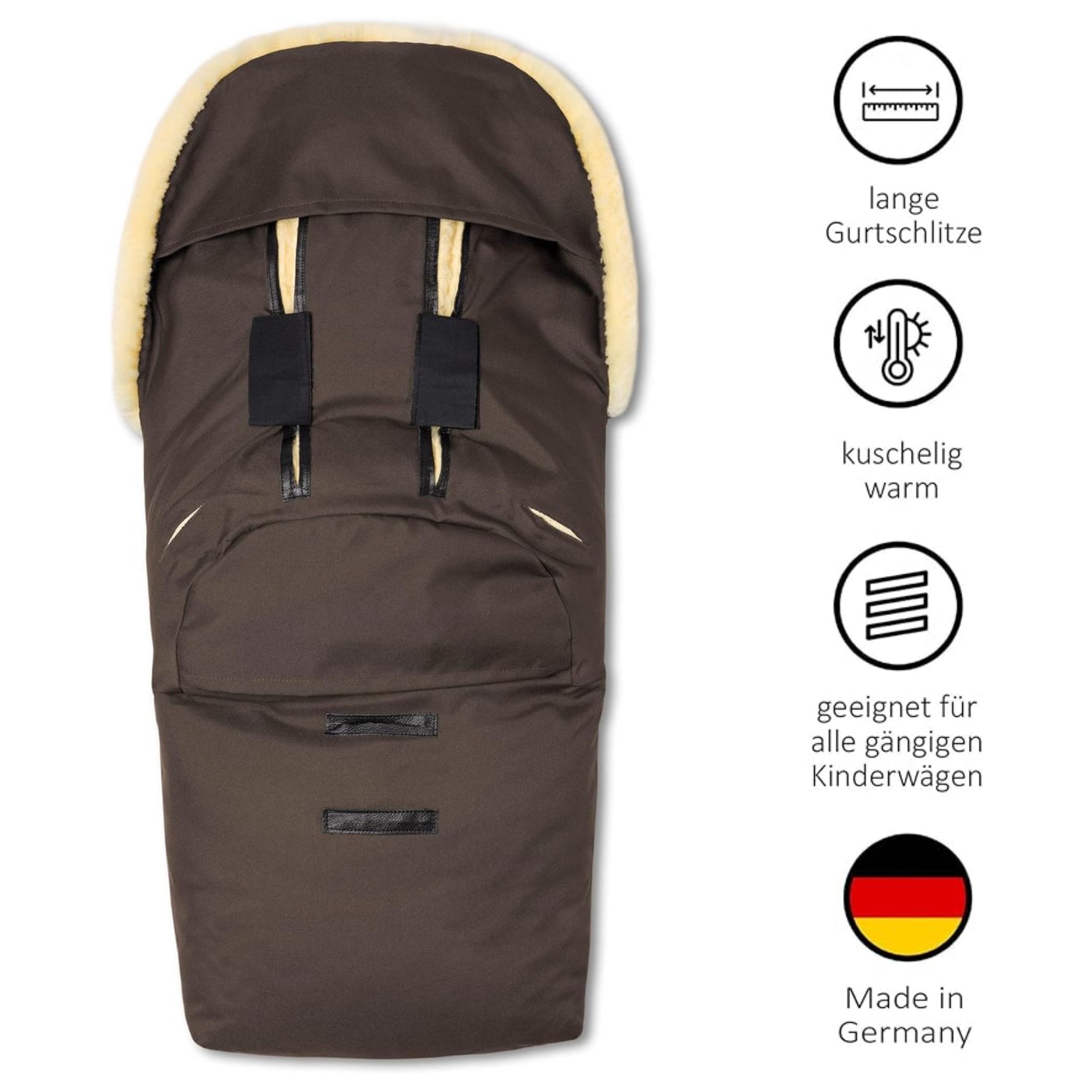 Hofbrucker seit 1948 Fußsack Lammfell-Fußsack Polaris für Kinderwagen und Buggy