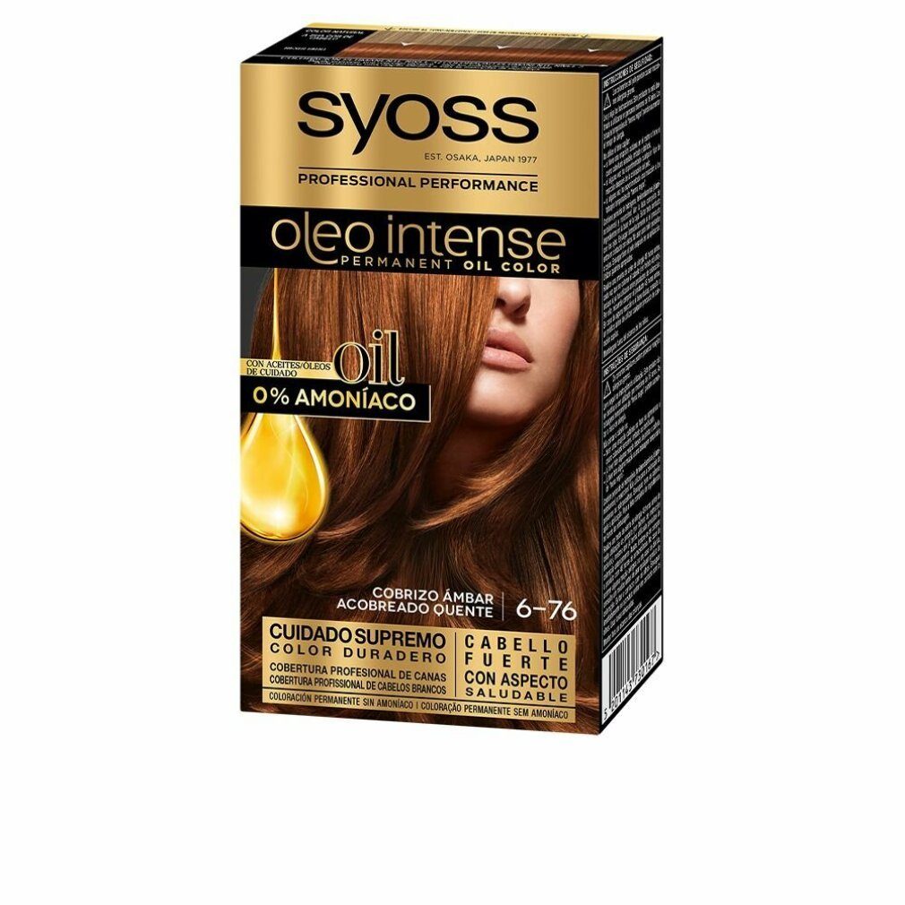Syoss Mascara Olio Intense Tinte Sin Amoniaco 6,76-Cobrizo Ambar 5 Piezas
