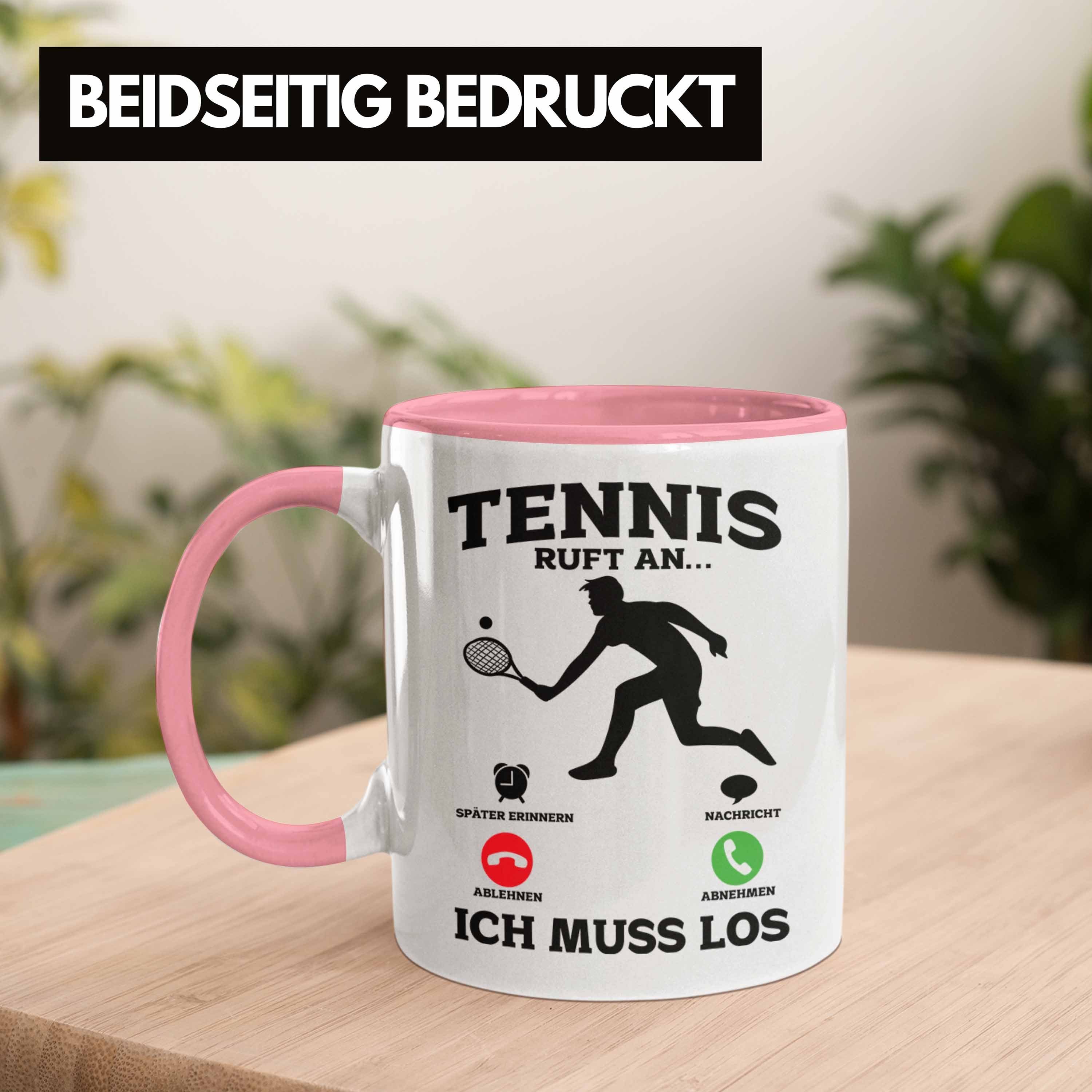Trendation Tasse Tennis Tasse Rosa - Lustige Tasse Tennisfans Geschenkidee Tennissp Geschenk