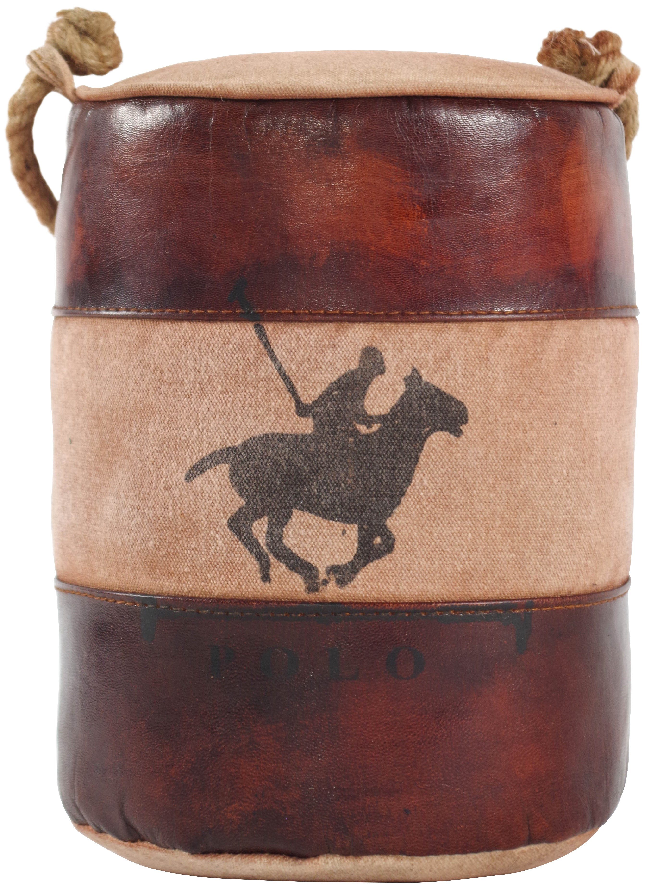 Kobolo Türstopper POLO mit Griff aus Canvas und Leder 26x18cm (1 Stück) günstig online kaufen
