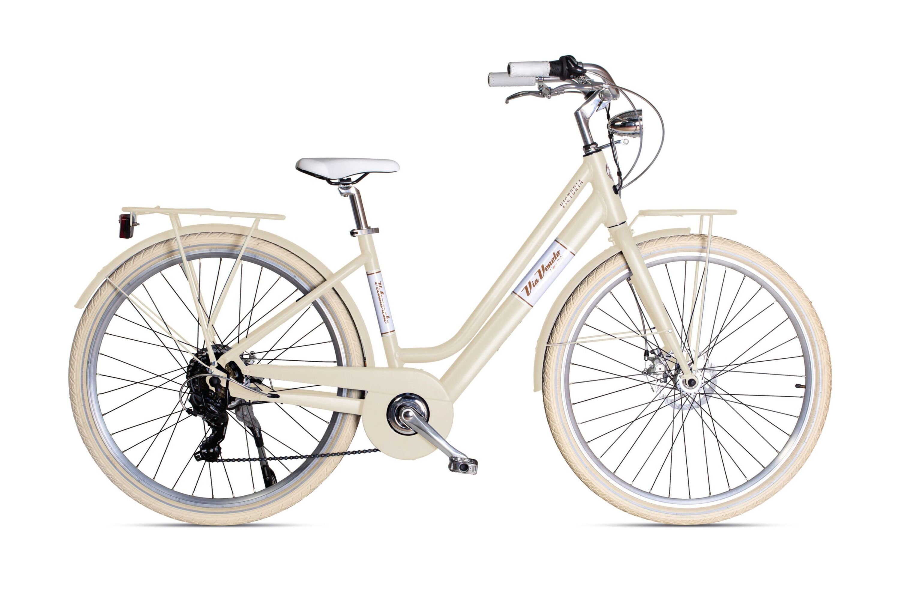 VENICE - I love Italy E-Bike, 7 Gang Shimano, Kettenschaltung, Heckmotor, 252 Wh, Elektro-Citybike VICTORIA LADY 28 Zoll