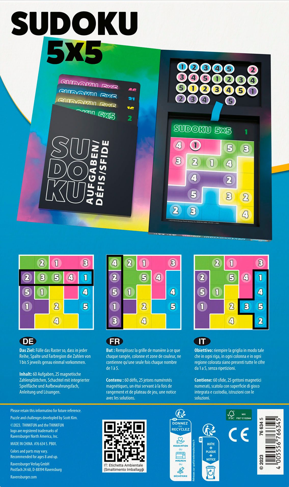 Thinkfun® Spiel Sudoku 5x5, Reisespiel