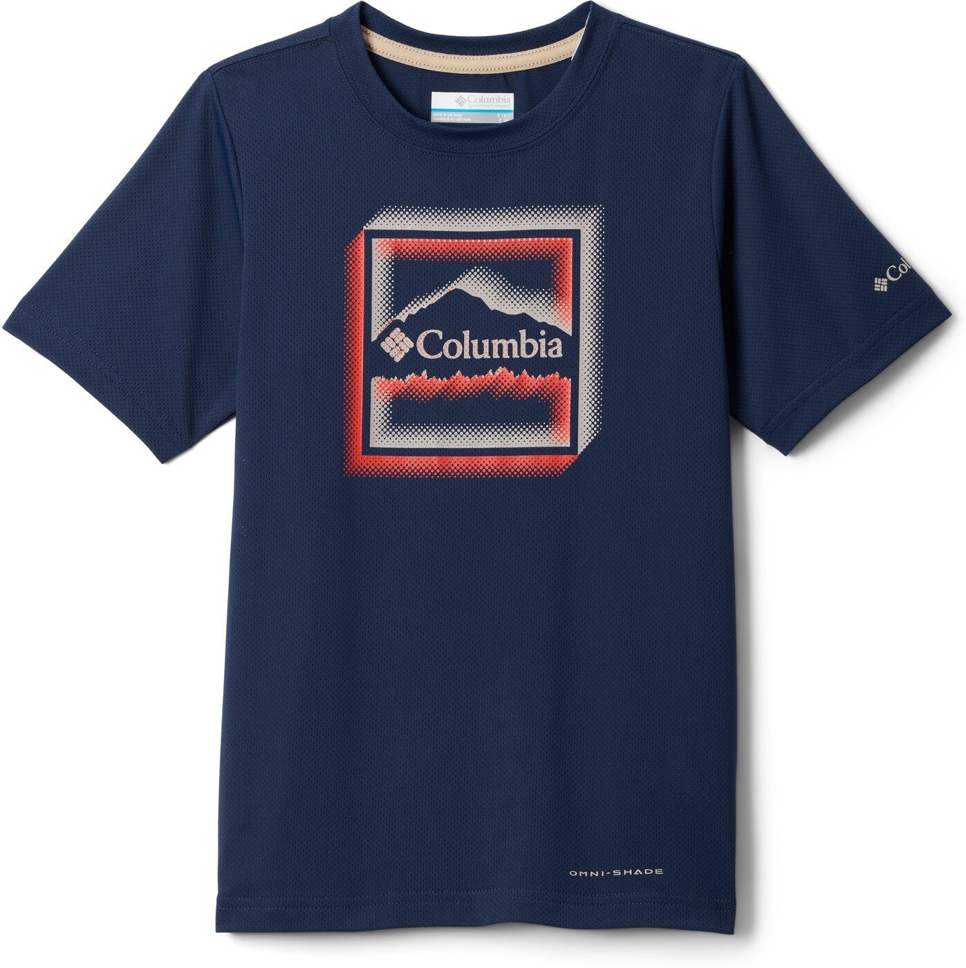 Columbia Kurzarmshirt Tech Trail Utility SS Graphic Crew COLLEGIATE NAVY, DOTTY LANDSCAPE
