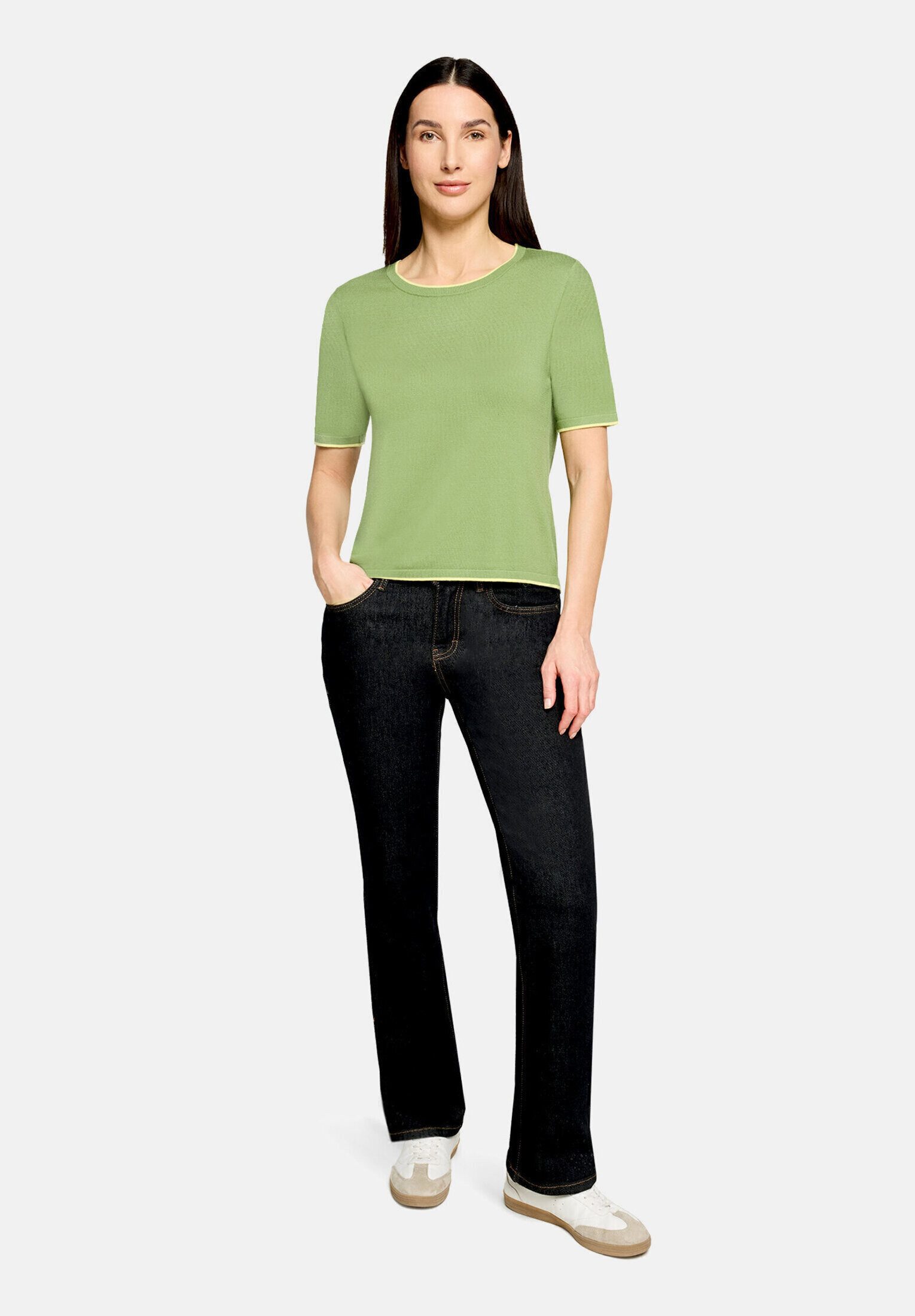 Cartoon Kurzarmshirt Damen mit Rundhalsausschnitt (1-tlg)