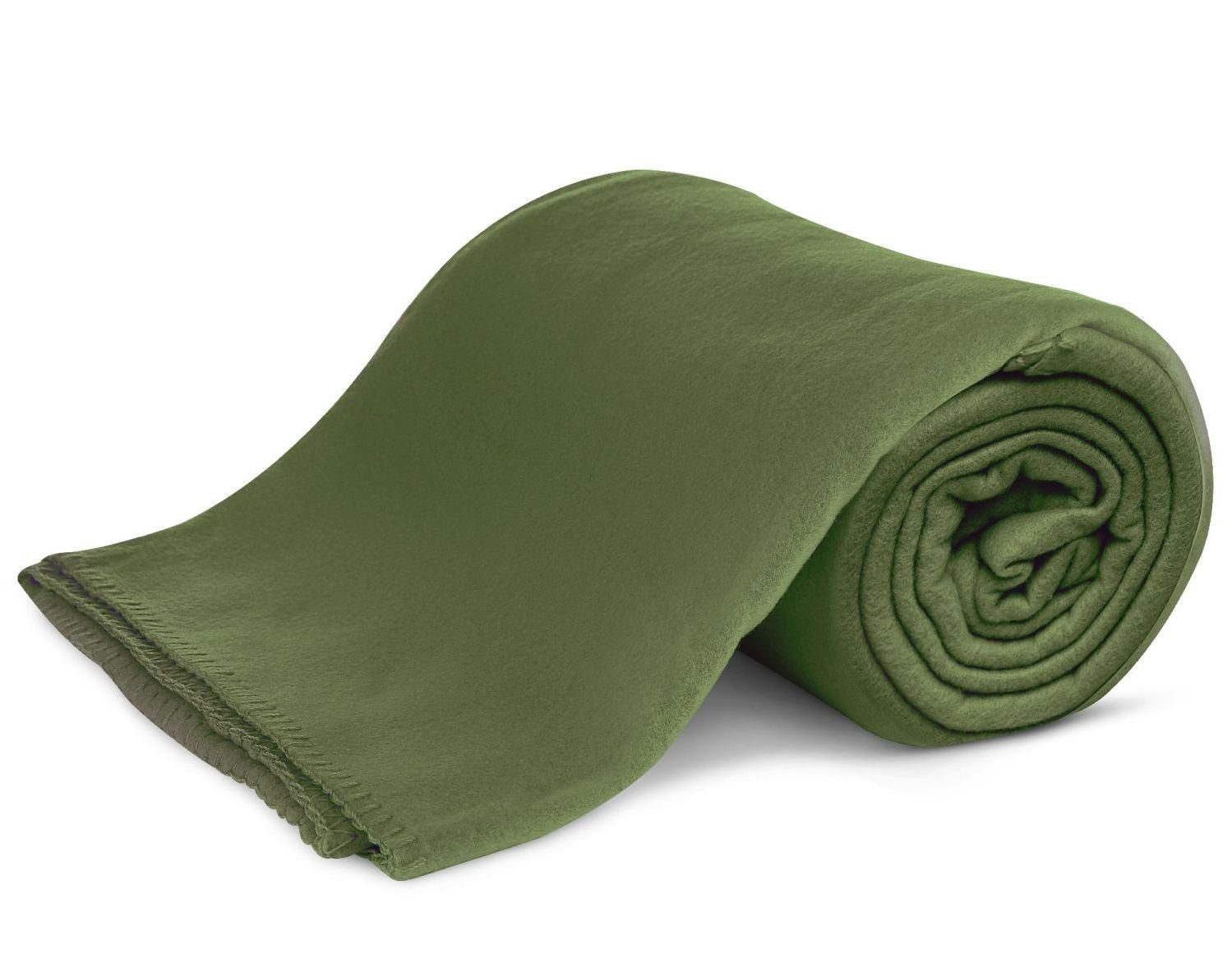 Wohndecke Polar-Fleece mit Antipilling, ca. 420g, 130x160 cm, KiGATEX, Ziersticheinfassung