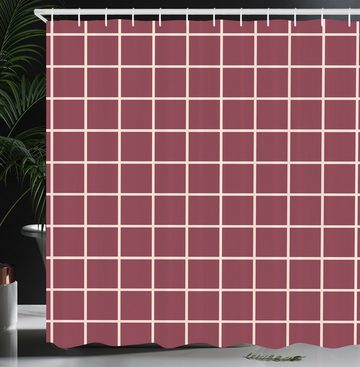 Abakuhaus Duschvorhang Moderner Digitaldruck mit 12 Haken auf Stoff Wasser Resistent Breite 175 cm, Höhe 180 cm, Gitter Simplistic Mesh-Grafik-Design