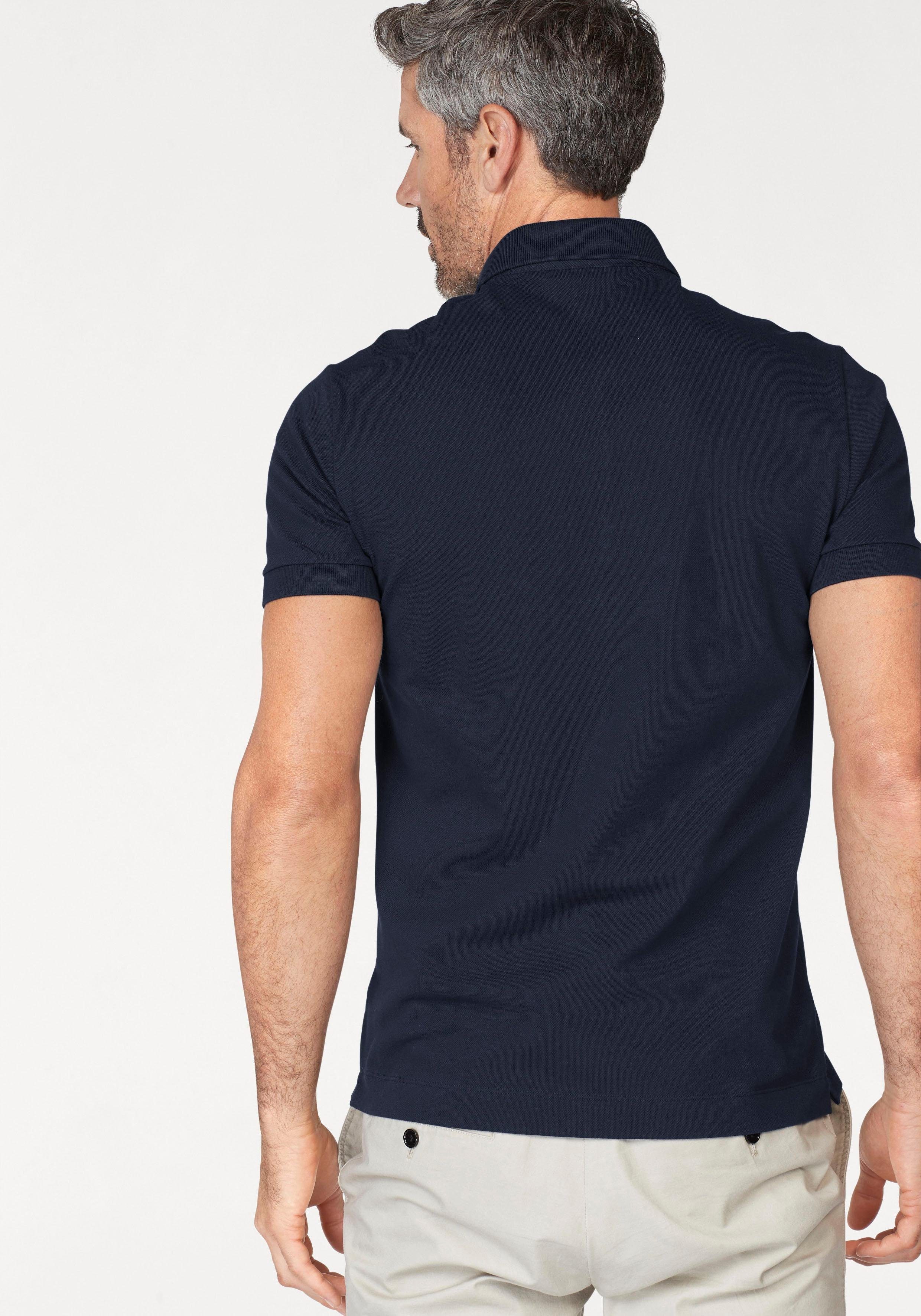 mit Paris Lacoste Poloshirt Knopfleiste verdeckter marine (1-tlg)