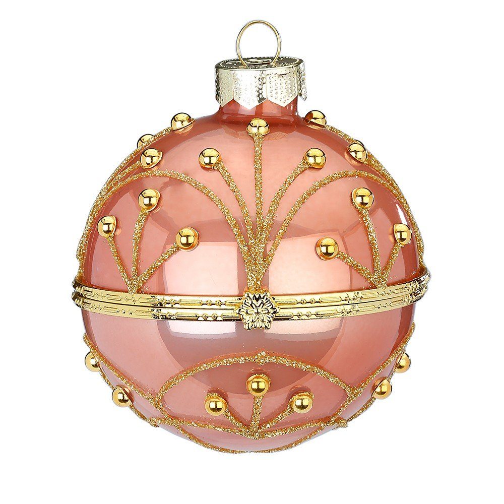 MAGIC by Inge Weihnachtsbaumkugel, Weihnachtskugeln Geschenkkugeln zum Befüllen 8cm altrosa. € 13,99, (€ 13,99 pro 1 Stk).