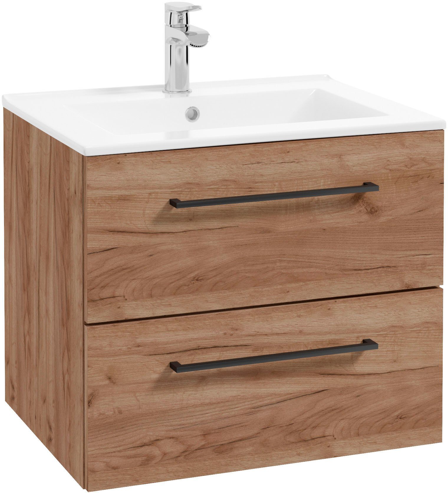 welltime Waschtisch Palermo (Set), Badmöbel inkl. Waschbecken, Breite 60cm