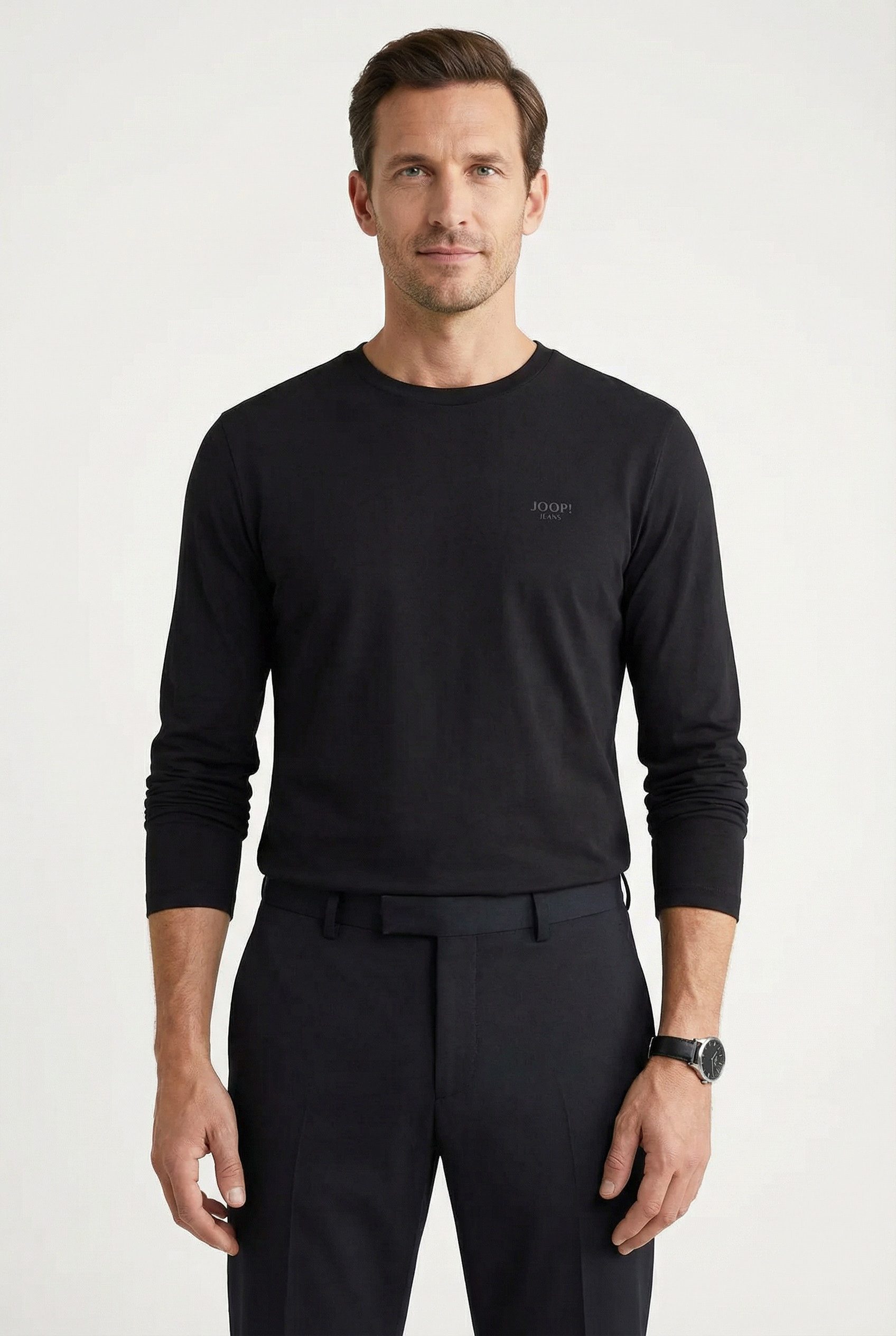 Joop Jeans Langarmshirt JJJ-33Alphis-L mit Logostickerei