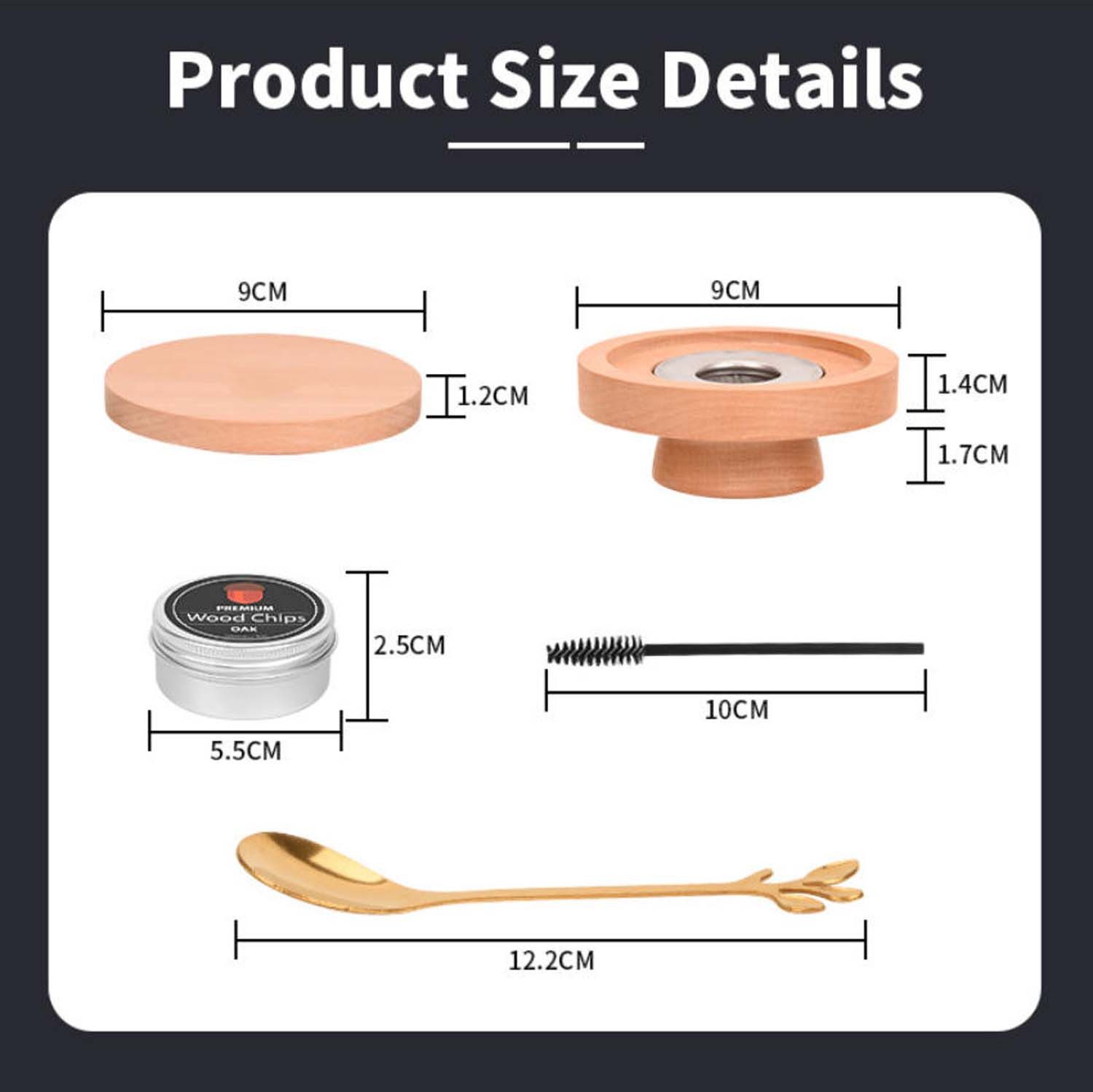 trends for living Cocktail-Set Whisky Geschenkset Cocktail Smoker Kit 4 Holzchips Vatertagsgeschenk