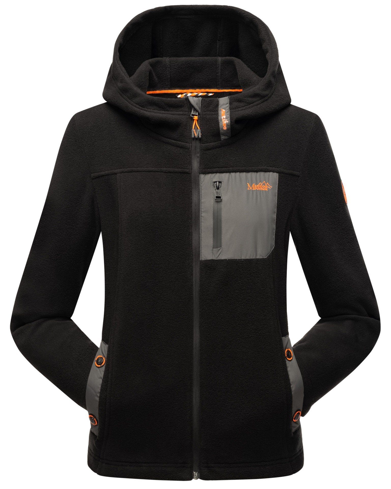 Marikoo Iwaki Outdoorjacke wasserabweisendem Reißverschluss Mount mit schwarz