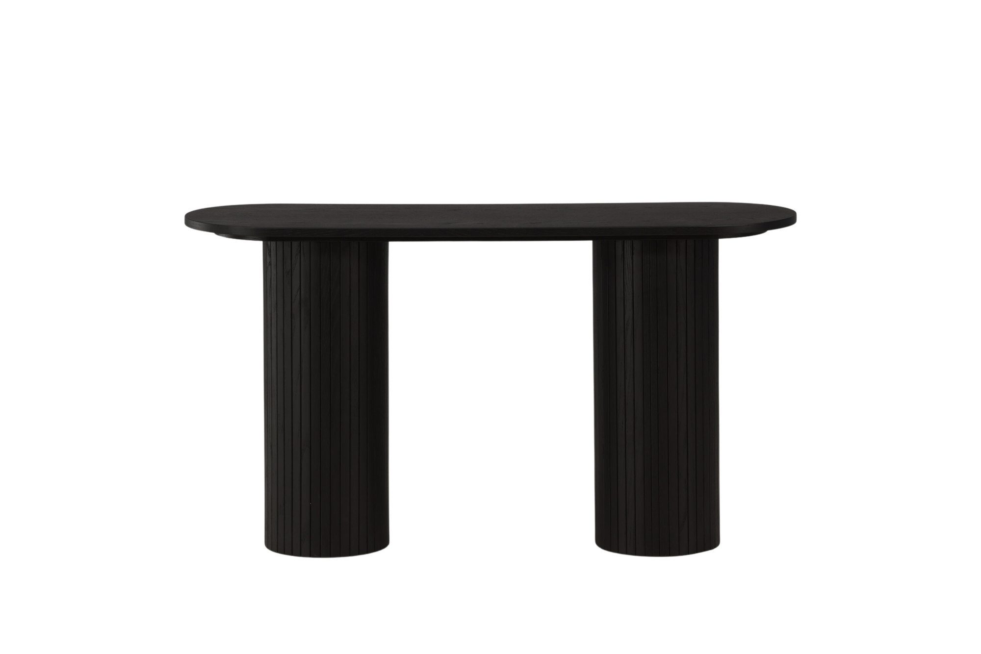 Venture Home Beistelltisch Bianca, ovaler Konsolentisch mit Holzfurnier-Optik, 130 × 40 cm, Ablagetisch, Furnier, oval, hoch, geräumig, edel