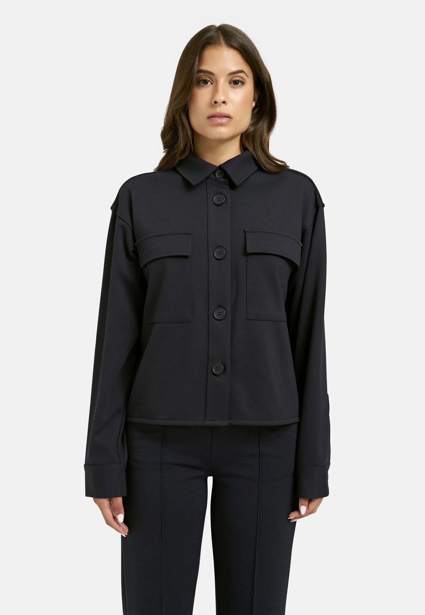 Smith & Soul Hemdjacke mit aufgesetzten Taschen, Jersey