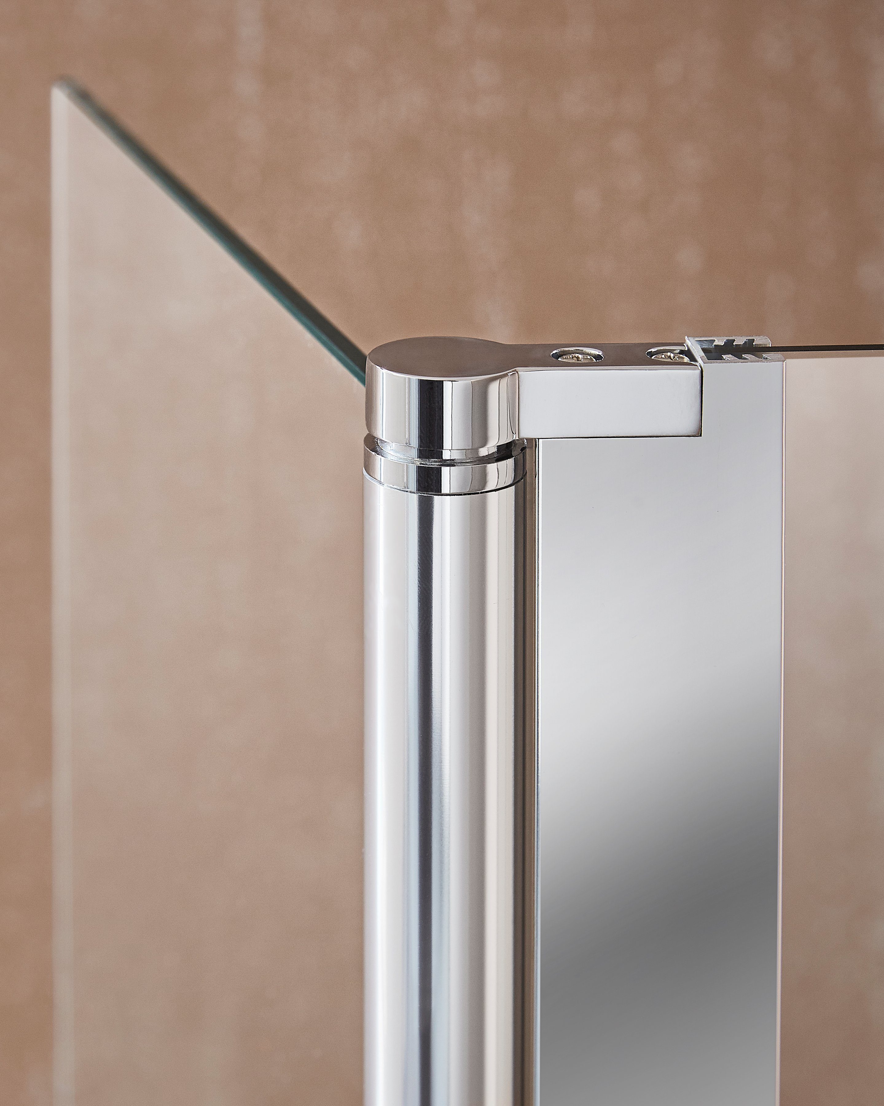 welltime Walk-in-Dusche Mailand, Einscheibensicherheitsglas, in 3 verschiedenen Breiten (90,100, 120cm), 6mm Sicherheitsglas