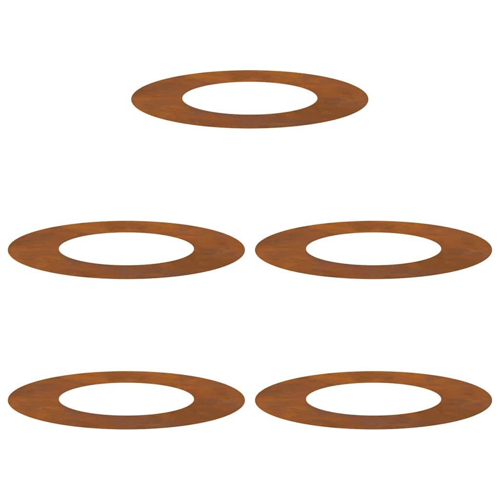 vidaXL Blumentopf Flache Baumringe 5 pcs günstig online kaufen