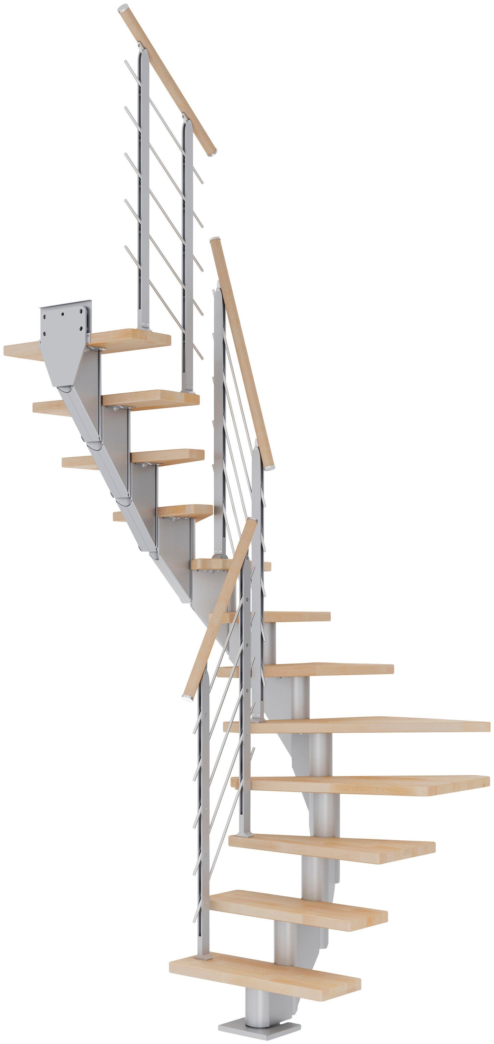 Dolle Mittelholmtreppe Frankfurt, für Geschosshöhen bis 279 cm, Stufen offen