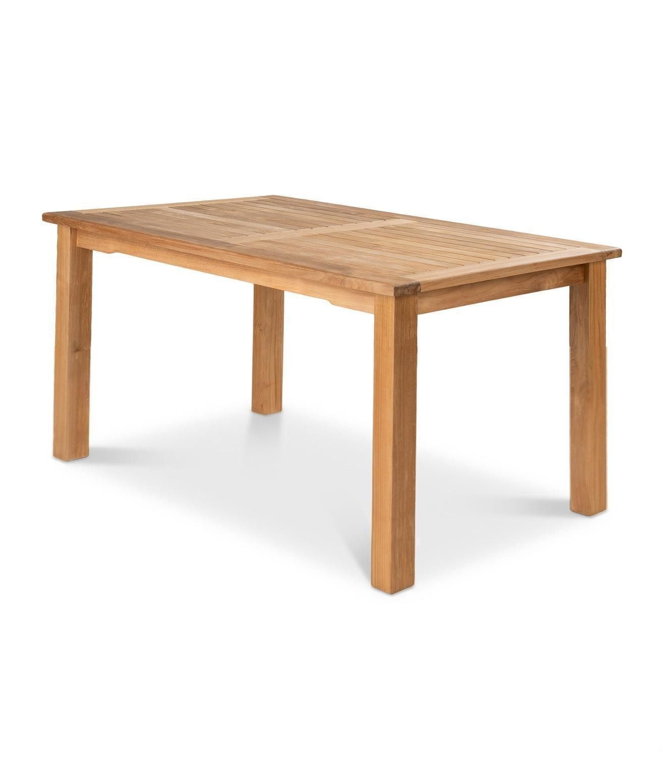 Outdoor Gartentisch KAMPEN, Braun, Teakholz, B 150 x H 75 x T 80 cm