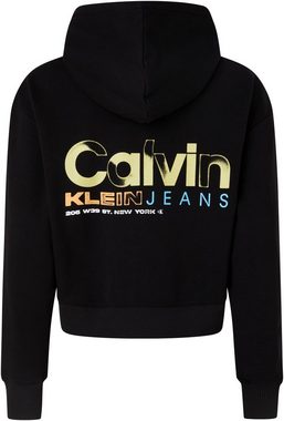 Calvin Klein Jeans Kapuzensweatshirt COLORFUL ARTWORK CROPPED HOODIE