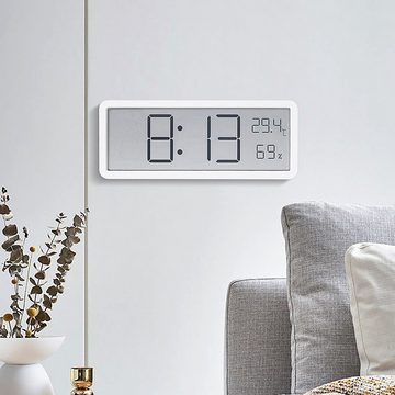 AUKUU Wecker Einfache Einfache Großbilduhr Wohnzimmer Wanduhr Temperatur und Luftfeuchtigkeitsuhr kreative moderne Uhr kann aufgehängt
