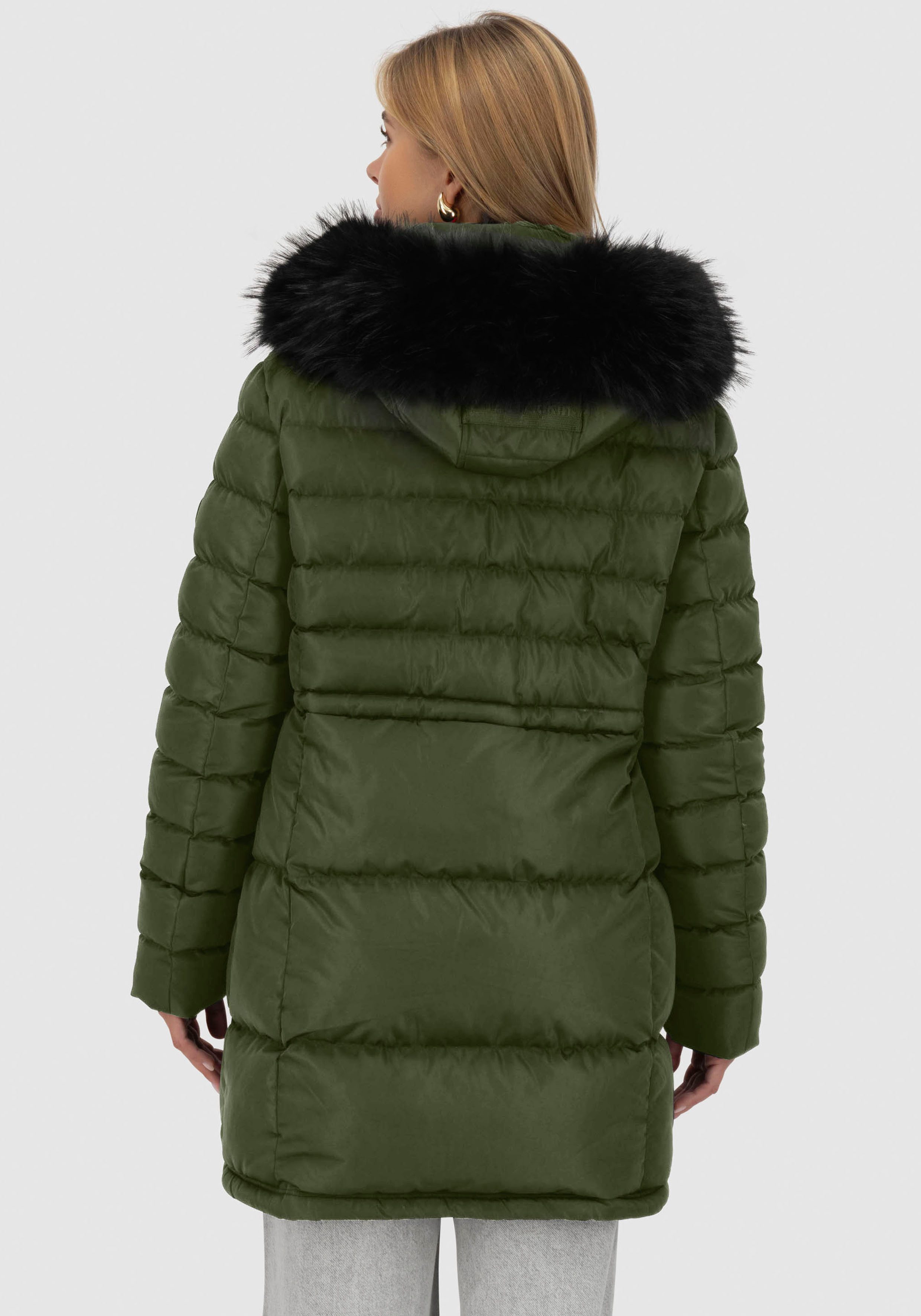 Alife & Kickin Steppmantel MoonwalcAK A winterlicher Kurzmantel mit abnehmbarem Fellimitat