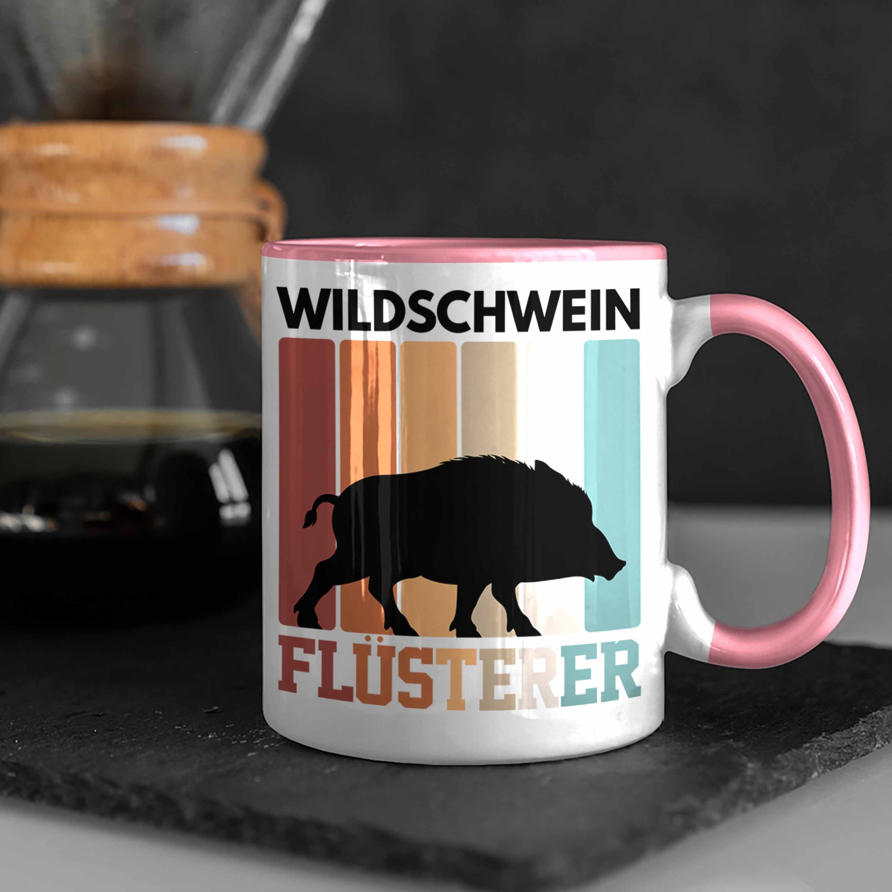 Wildschwein Tasse Rosa Flüsterer Trendation - Jäger Geschenk Gesche Lustige Tasse Trendation