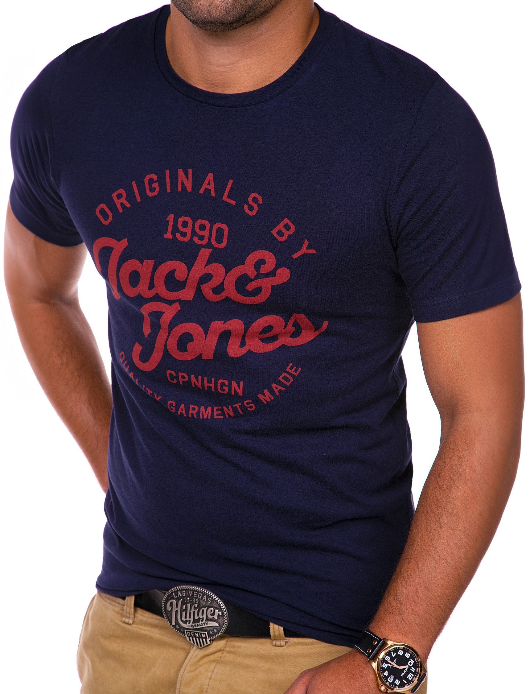 Jack & Jones T-Shirt JJJORMIXTEE Herren mit Print O-Neck