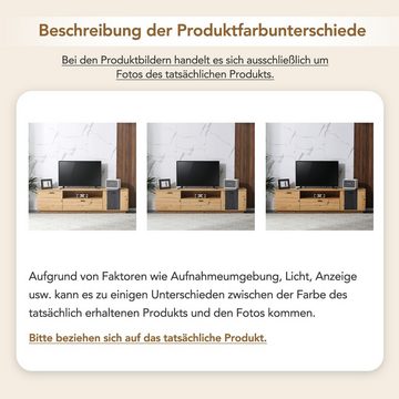 Merax Lowboard, Landhausstil, Fernsehtisch, TV Board mit Schublade, Breite 180cm