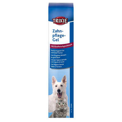 TRIXIE Tierzahnbürste Zahnpflege-Gel mit Rindfleischgeschmack für Hunde 100 g