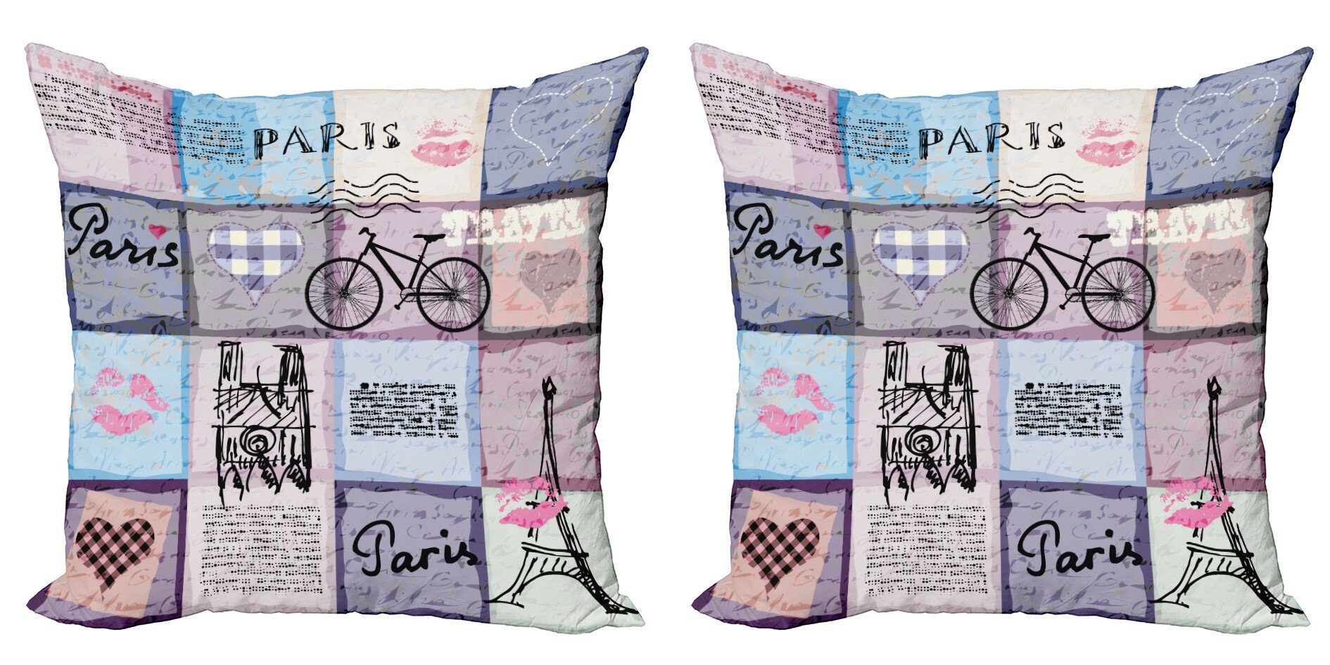 Kissenbezüge Modern Accent Doppelseitiger Digitaldruck, Abakuhaus Eiffelturm Letter (2 Paris Love Stück)