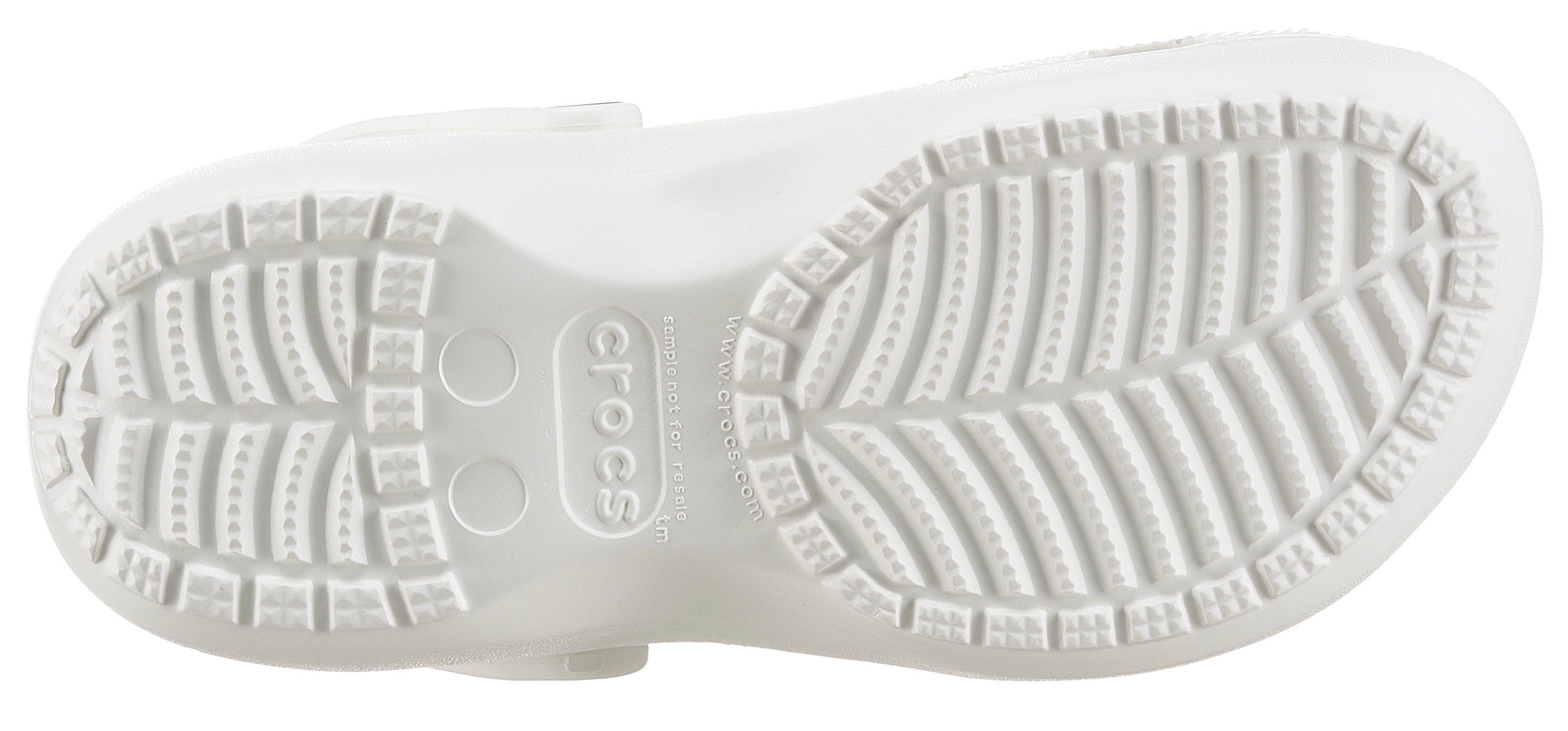 Clog trendiger Crocs weiß mit Clog Plateausohle W Platform Classic