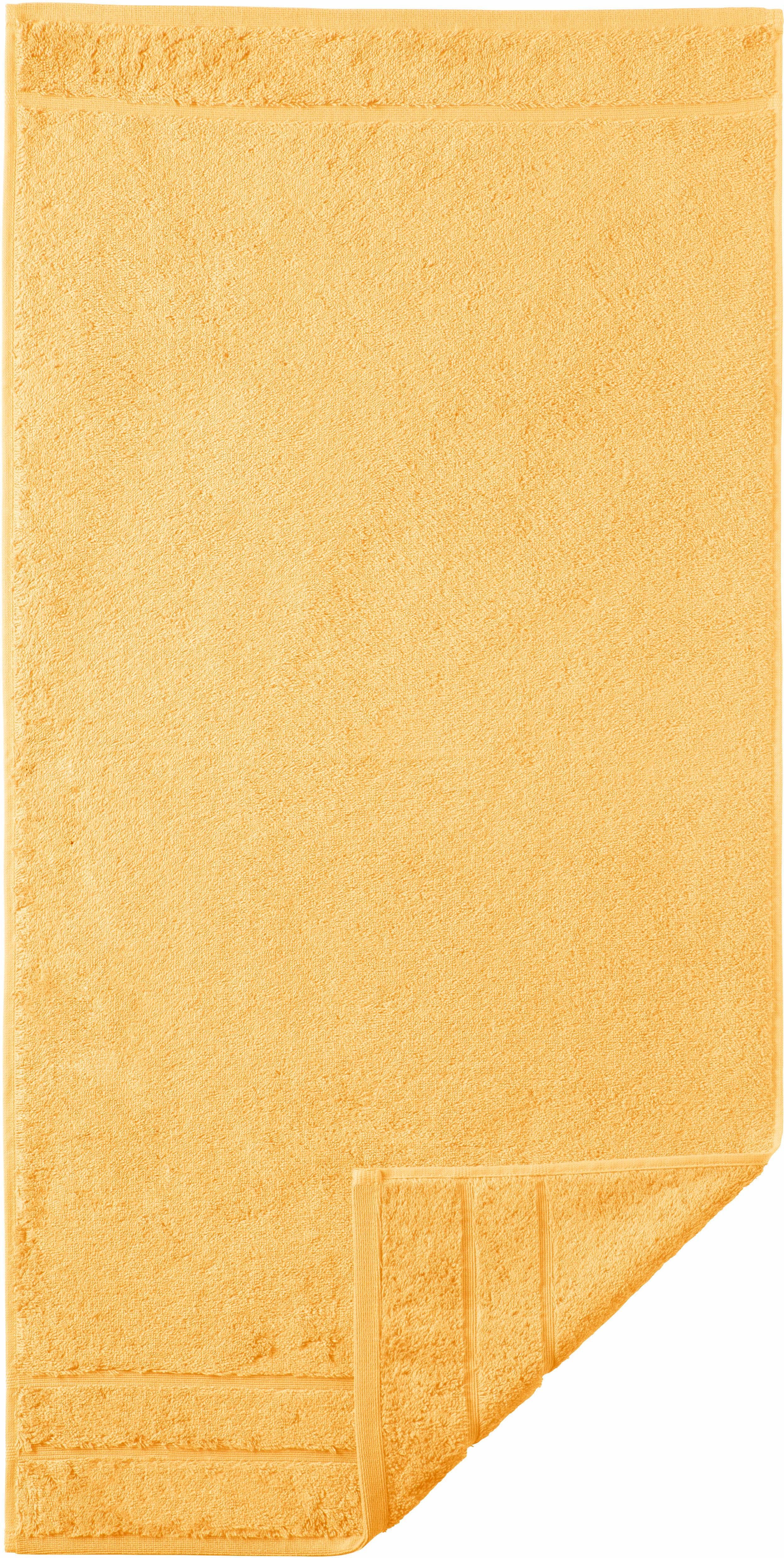 Baumwolle Prestige, SUPIMA Programm Egeria Walkfrottee gelb Uni Badetuch mit Streifenbordüre, (1-St),