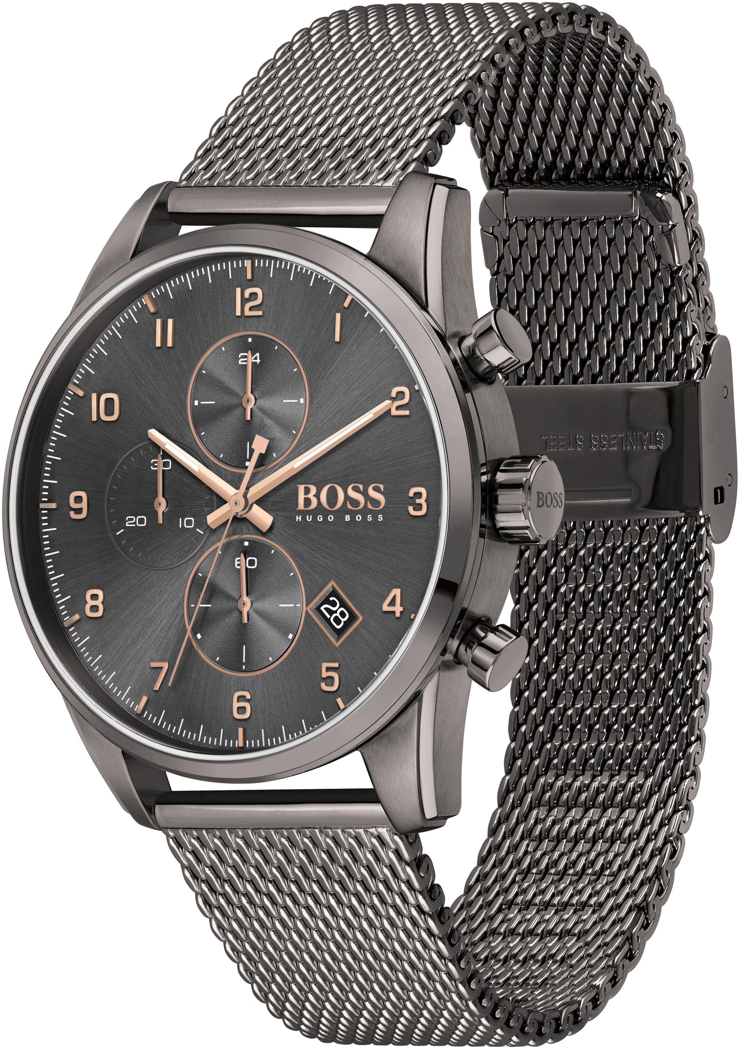 BOSS Chronograph SKYMASTER 1513837, Quarzuhr, Herrenuhr, Armbanduhr, Stoppf günstig online kaufen