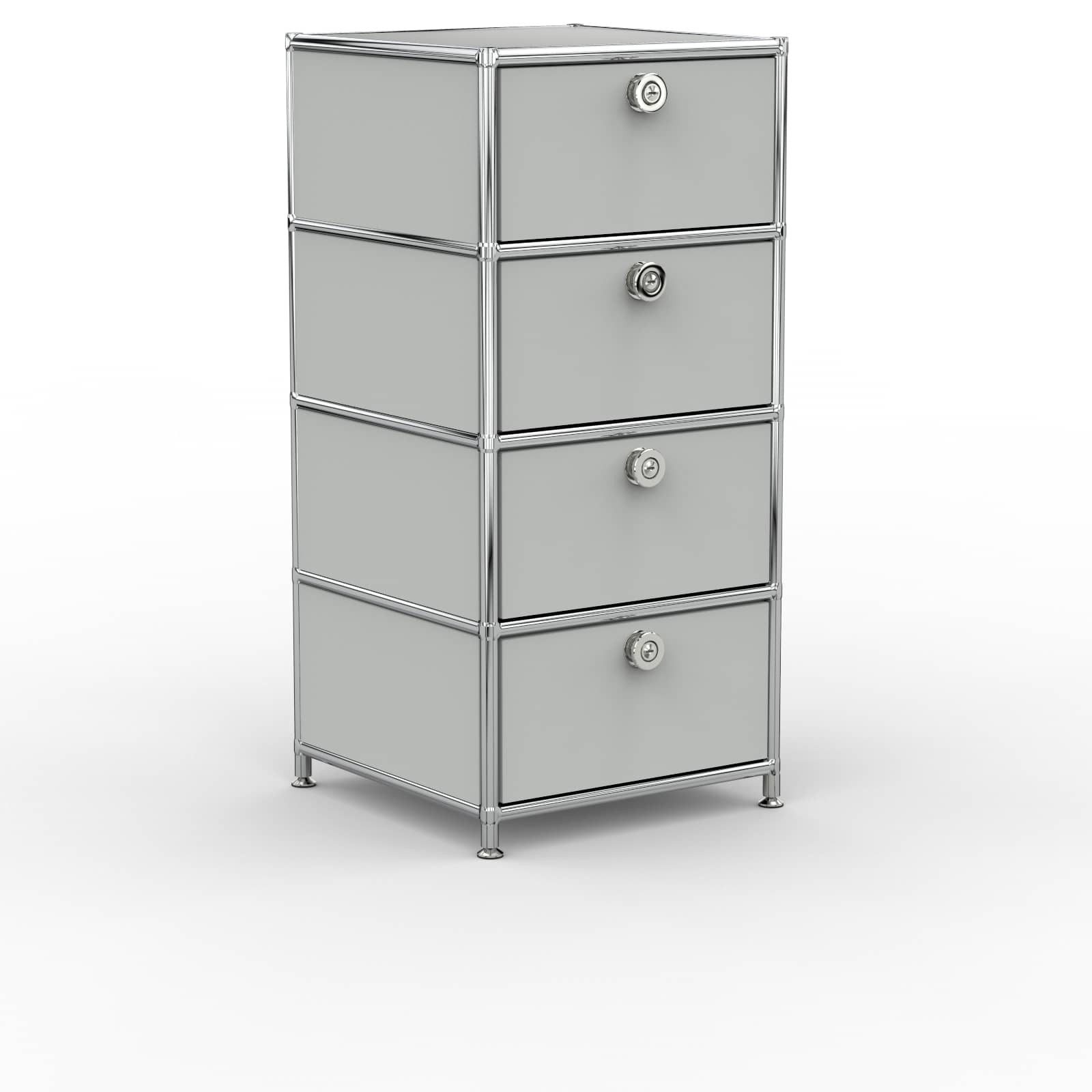 Versee Aktenschrank Standcontainer Metall 40 cm, 4 Schubladen, Farbauswahl (Schubladencontainer für Büro und Home-Office, 1 Standcontainer) Robust und langlebig, 50kg belastbar