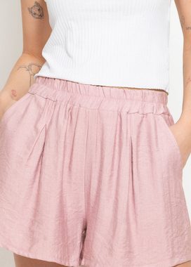 SASSYCLASSY Shorts Viskose Shorts mit lockerer Passform Fließende Shorts mit elastischen Bund und Eingriffstaschen