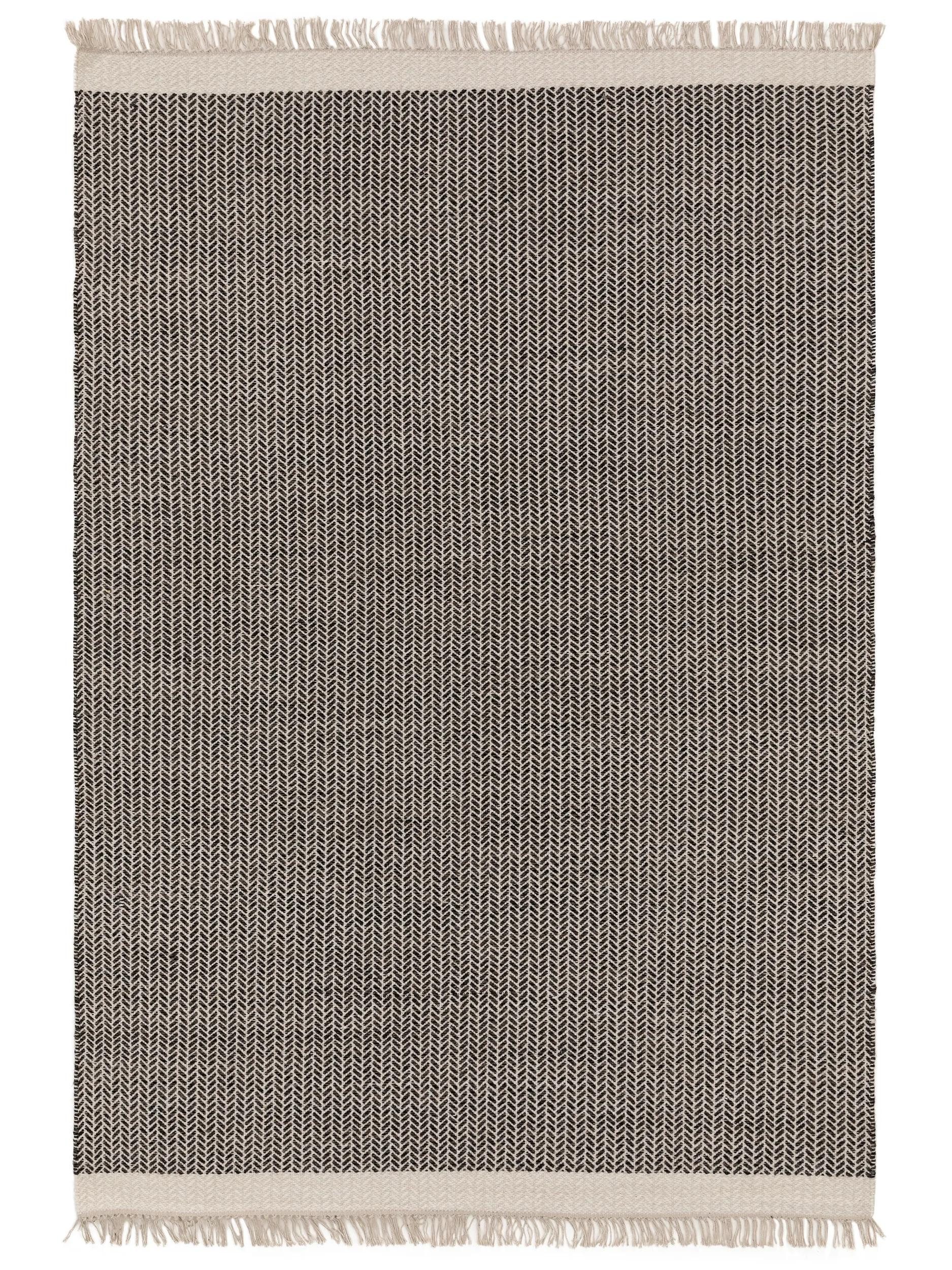 benuta Wollteppich Kim, rechteckig, Höhe: 5 mm, Teppich Wohnzimmer, Schlafzimmer, Esszimmer, Flur, Kunstfaser, Cozy