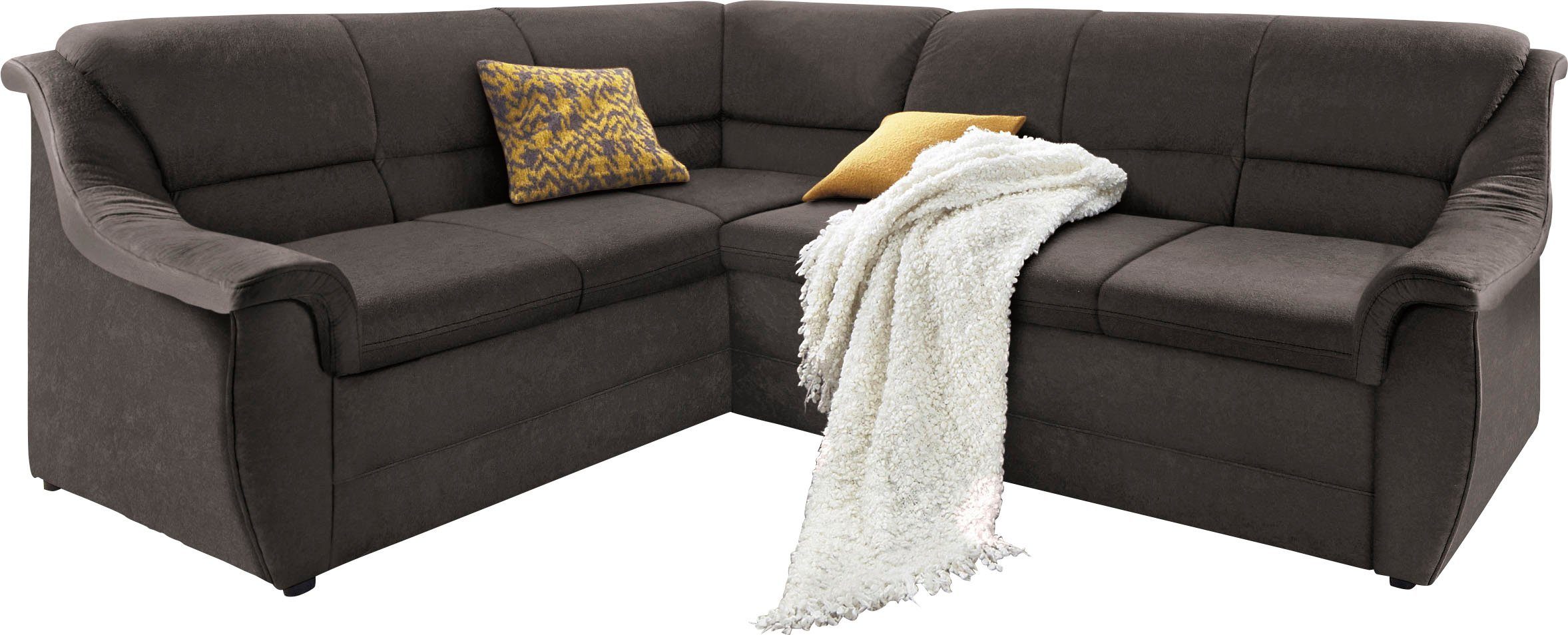 DOMO collection Ecksofa "Franzi Steppung im Sitzbereich B7T/H: 278/162/80 c günstig online kaufen