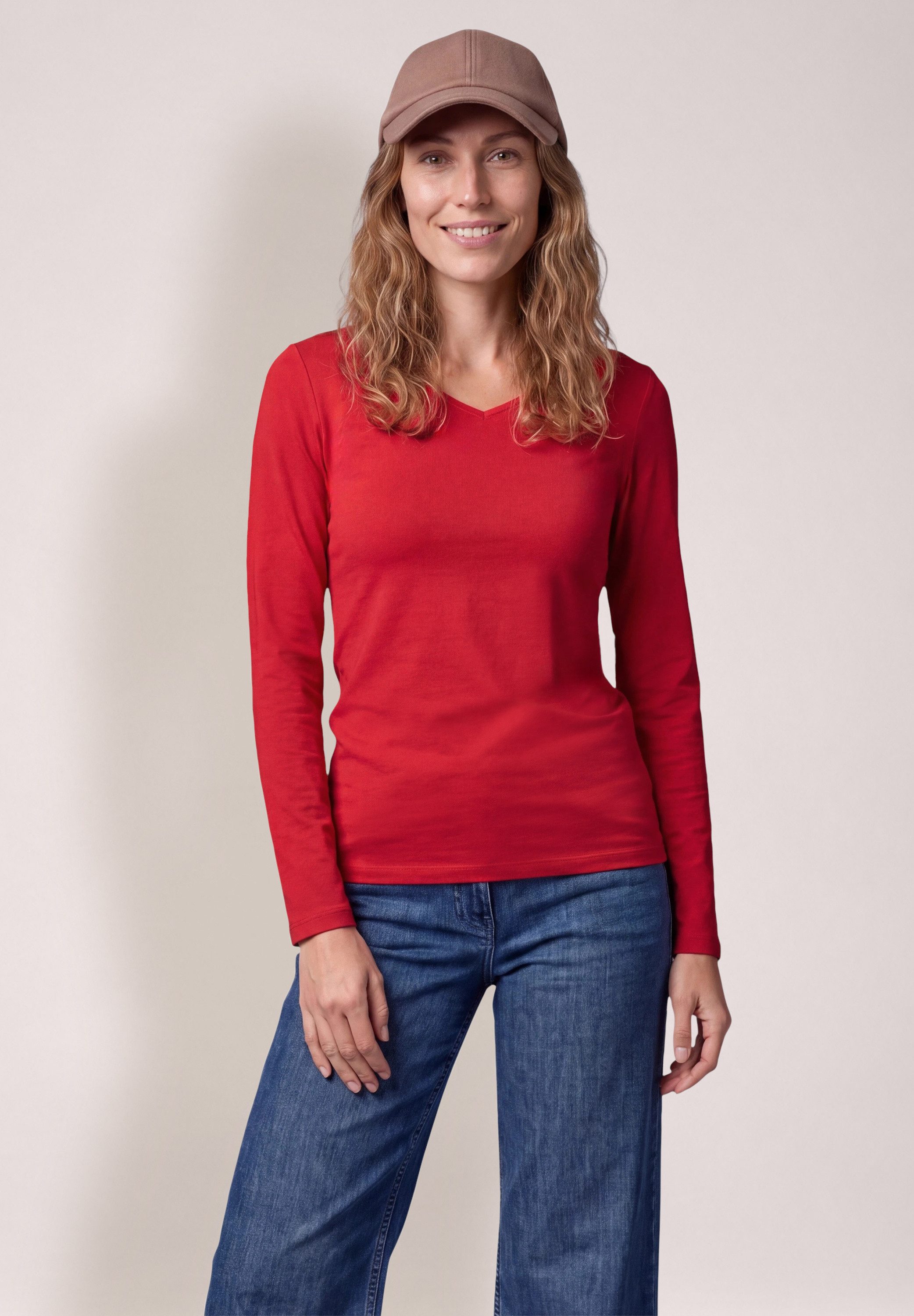 CECIL Langarmshirt aus reiner Baumwolle