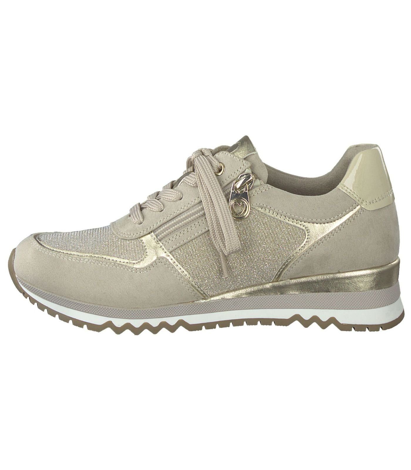 Sneaker Sneaker Lederimitat/Textil Gold Beige MARCO TOZZI