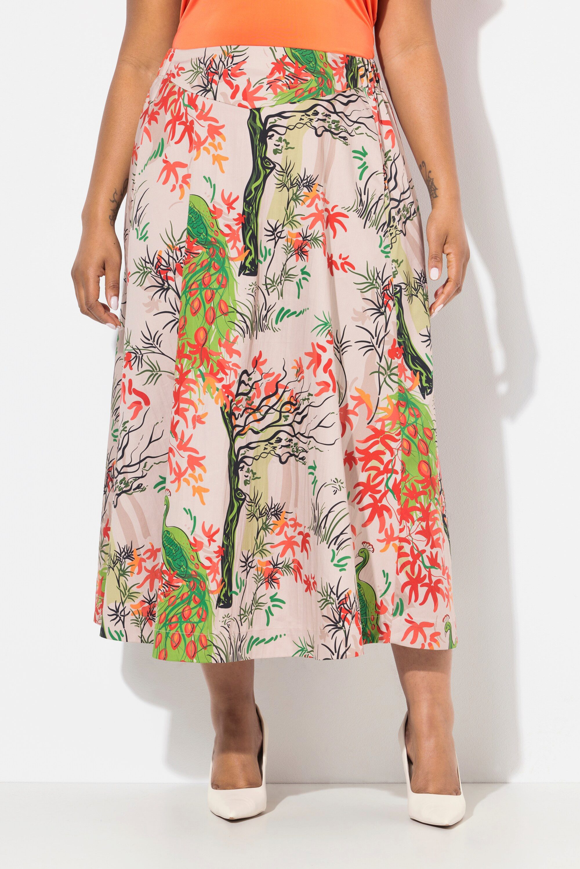 Ulla Popken Midirock Rock floraler Druck günstig online kaufen