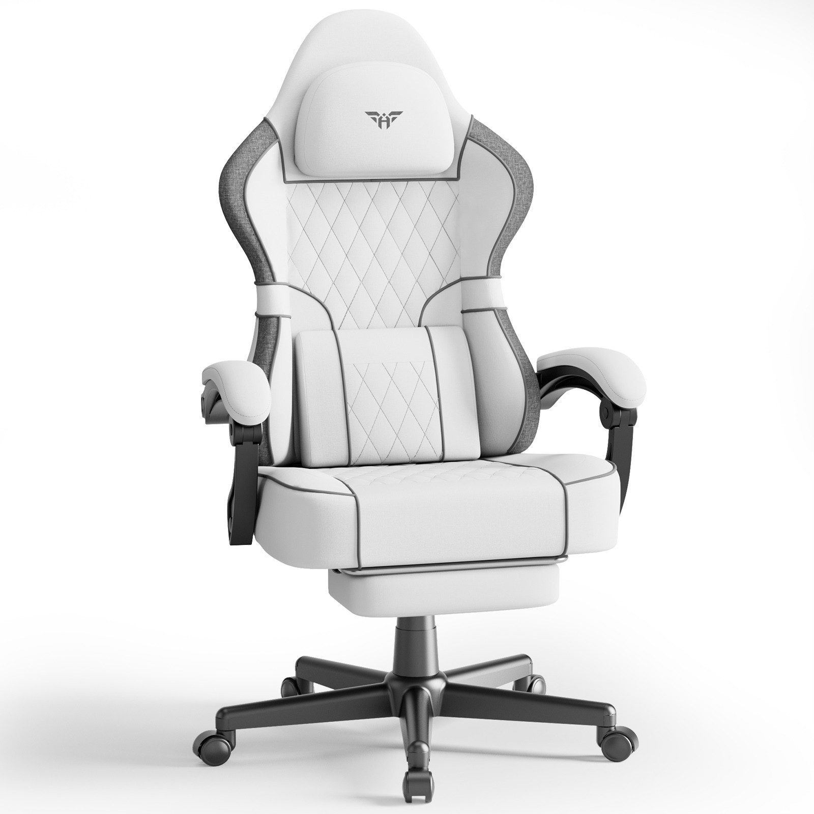 Ferghana Gaming-Stuhl Ergonomisch, Gamer Chair mit verstellbare Kopfstütze und Lendenkissen (Packung), Racing PC Stuhl für Office Gaming
