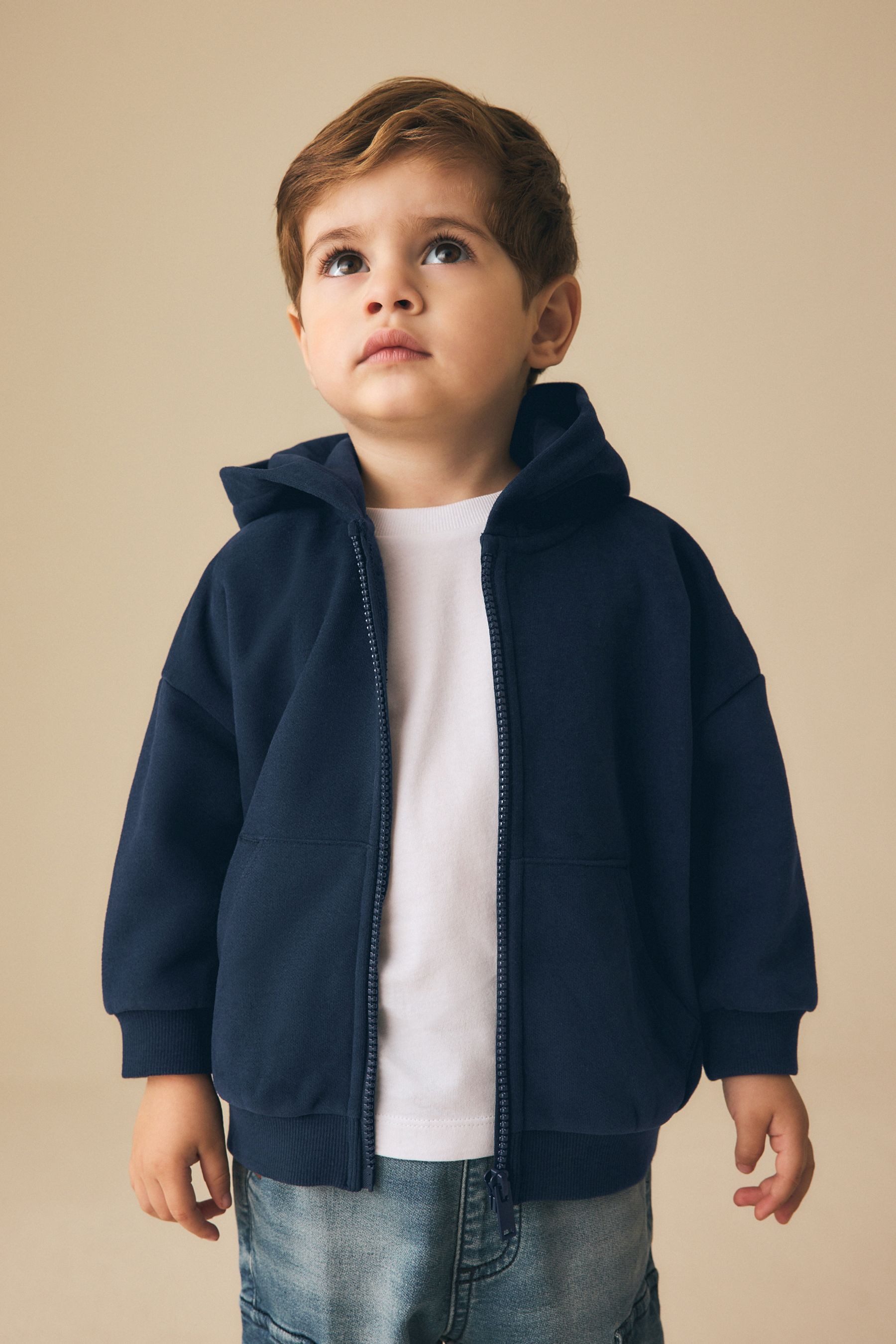 Hoodie Kapuzenjacke mit durchgehendem Reißverschluss