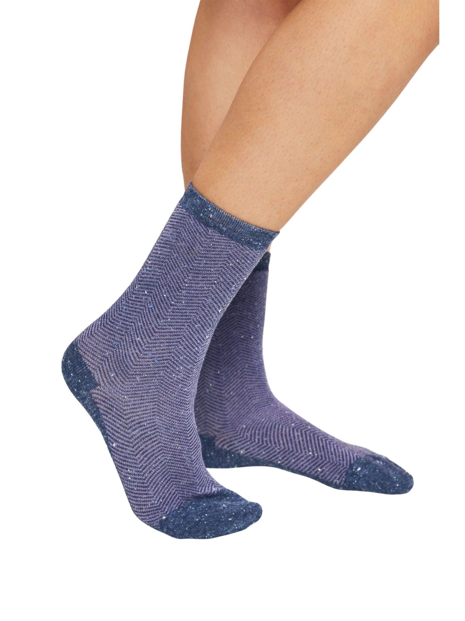 Esprit Socken 3er-Pack BLUE Fischgratmuster Socken mit
