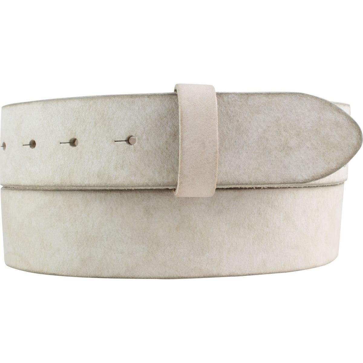 BELTINGER Ledergürtel Wechselgürtel aus weichem Vollrindleder Used-Look 4 cm - Druckknopf-Gü (1-St)