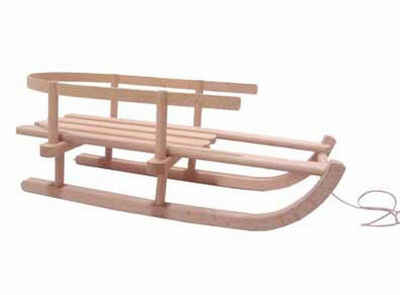 Holz-Wenzel Handwagen Holzspielzeug Puppenschlitten Maße: L/B/H 47cm/ 26cm/ 17cm NEU
