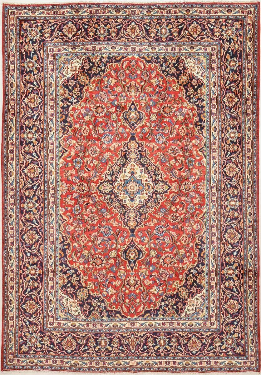 Orientteppich Mashhad 199x279 Handgeknüpfter Orientteppich / Perserteppich, Nain Trading, rechteckig, Höhe: 12 mm