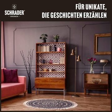 Schrader Antik Wachs + Baumwolltuch - dreiteiliges Set Holzreiniger (Pflegemittel für unbehandelte/gewachste Holzmöbel - Made in Germany)