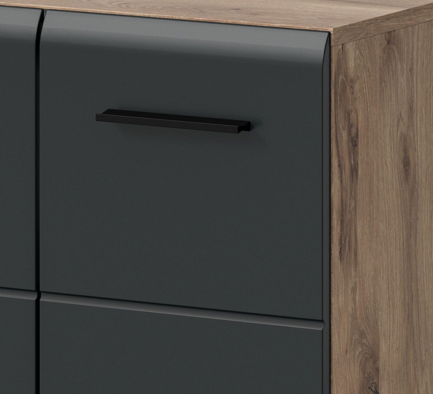 Inn.Furn Badkommode Cover (Spar-Set, 2x Kommode Schwarz und Eiche, 120 x 80 cm), einzeln oder als Doppelkommode – Bild 4 von 5